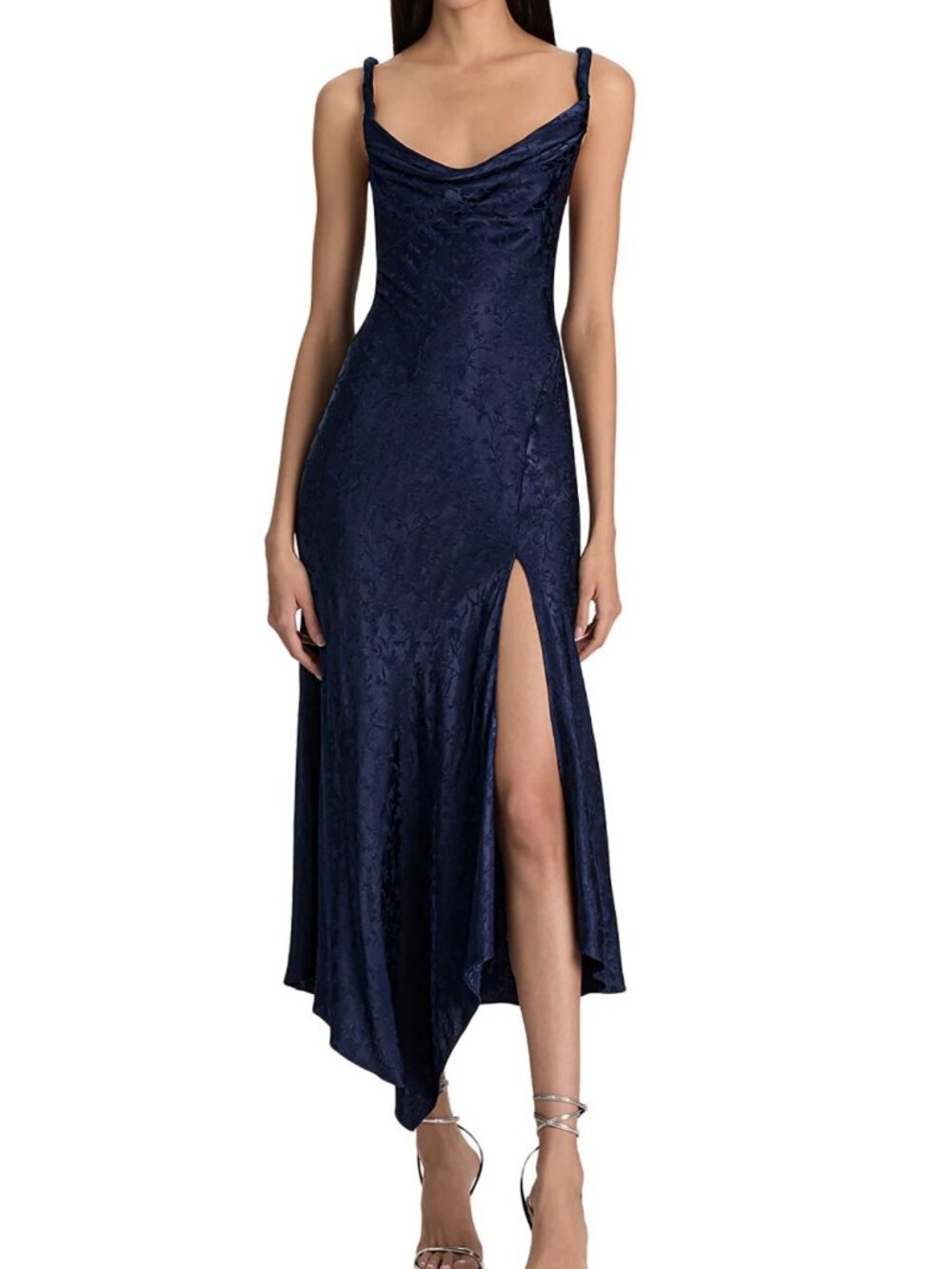 Alice and Olivia Monique Twist Strap Midi Dress